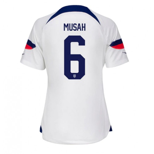 Förenta staterna Yunus Musah #6 Hemmatröja Kvinnor VM 2022 Kortärmad
